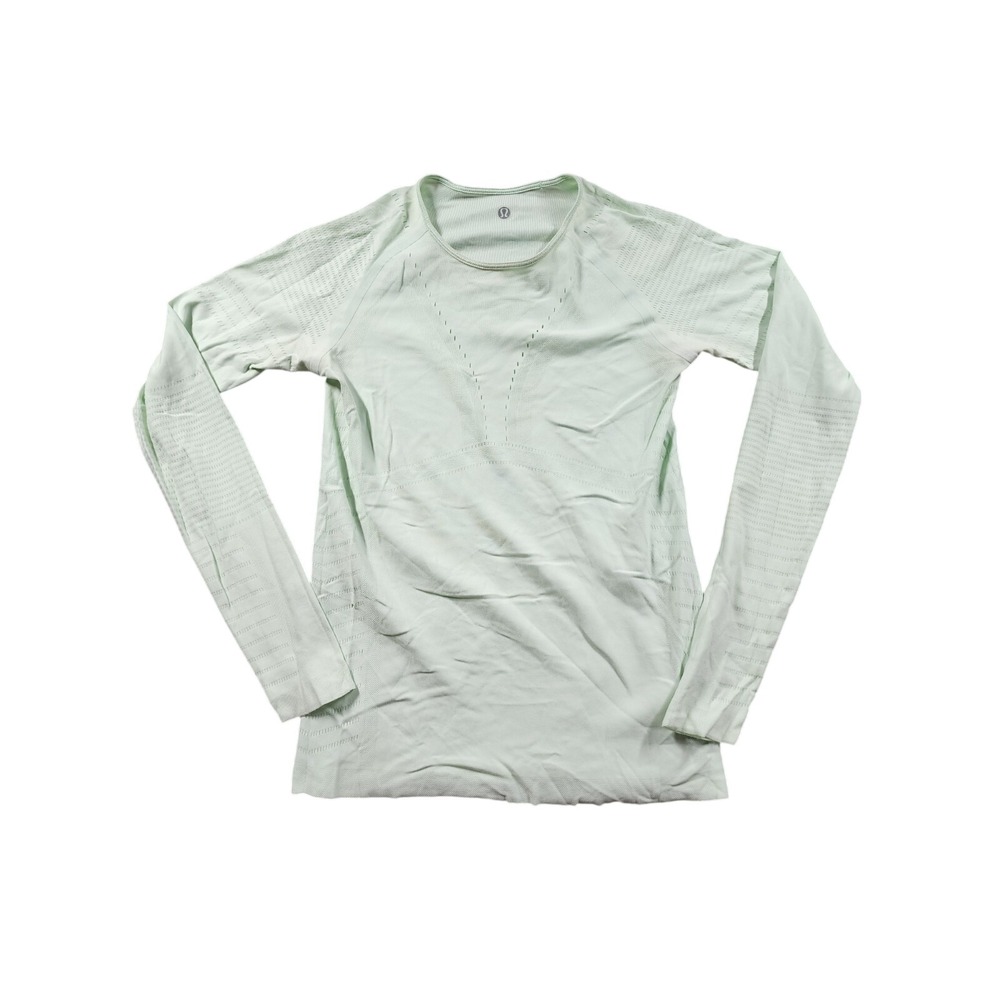 Lululemon Light Speed Shirt Running Activewear Womens XS Mint Green